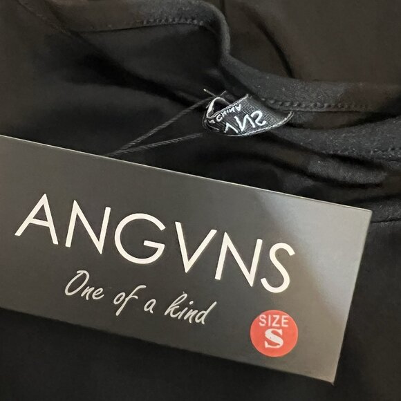 Angvns Women Knee Casual Dress Size Small Black Sleeveless Stretch Fit Flare New - Picture 6 of 13